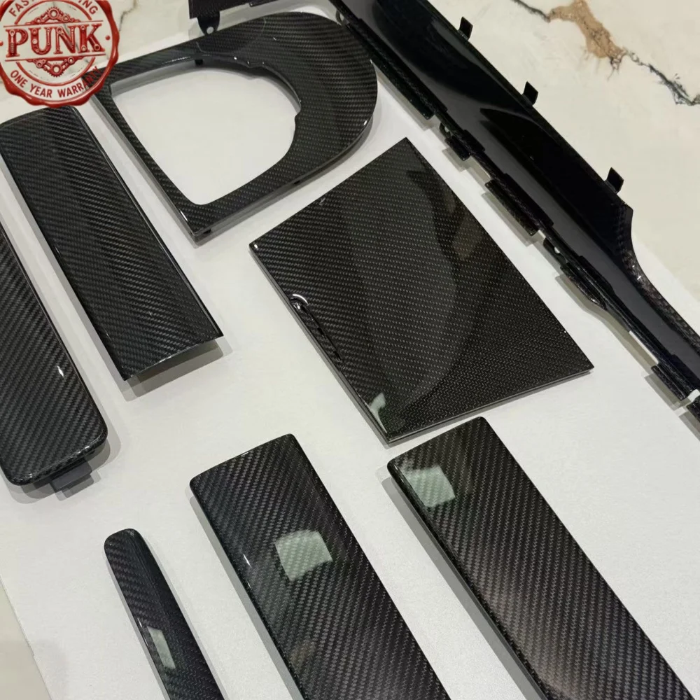 Dry Carbon Fiber 7Pcs Interior Trim Panel For Benz W464 G350 G450 G550 G63 AMG G Class Replacement Interior Parts
