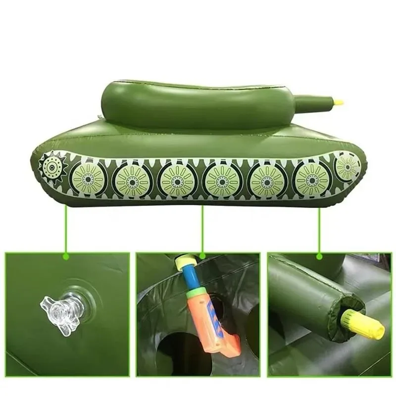 

2024 Water Inflatable Tank Water Jet Swimming Ring with Water Tools Children Toys Floating Surf Mounts Outdoor Pool Accesories