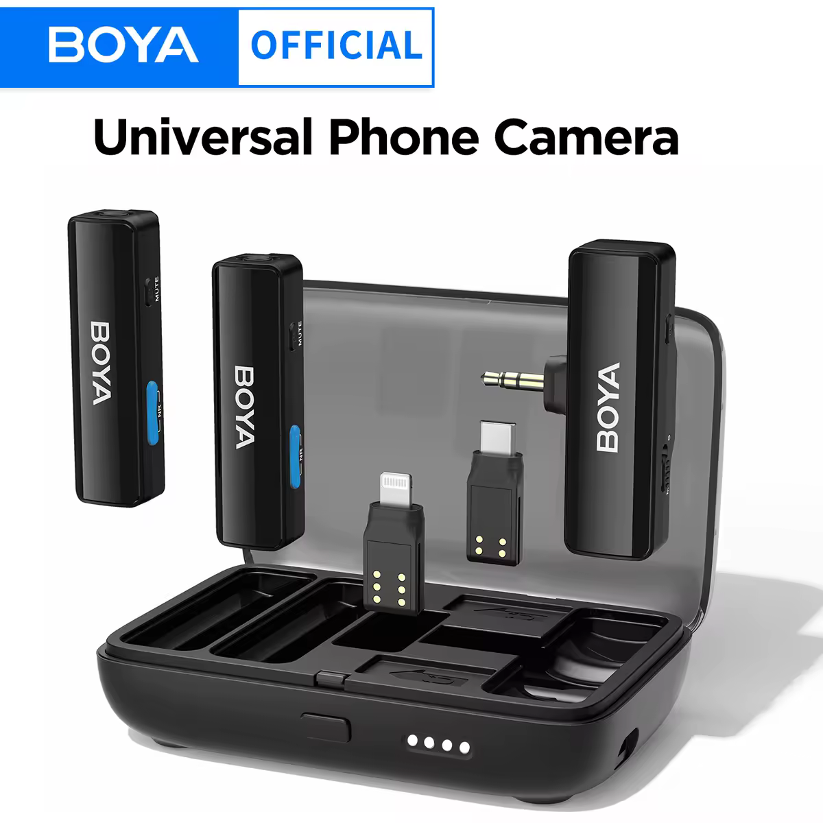 מיקרופון אלחוטי Lavalier עבור iPhone אנדרואיד DSLR מצלמה Youtube שידור חי הקלטת אודיו ראיון