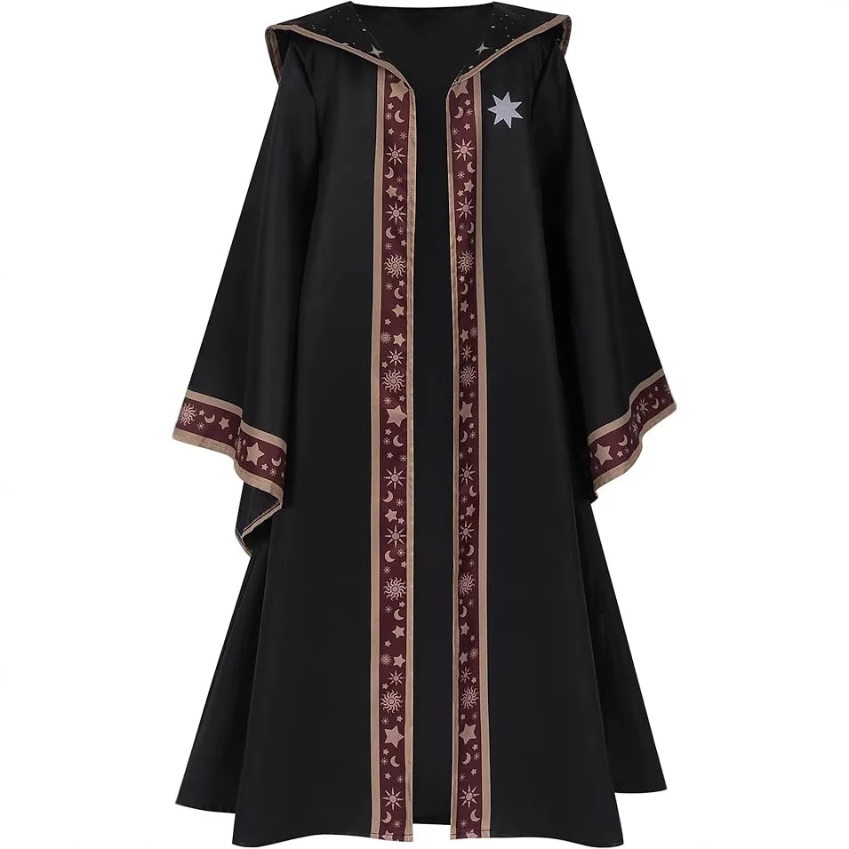 

Halloween Cosplay Costume Medieval Cloak Children Vampire Wizard Monk Witch Costume Priest Robe Suitable For Girls Boys Children