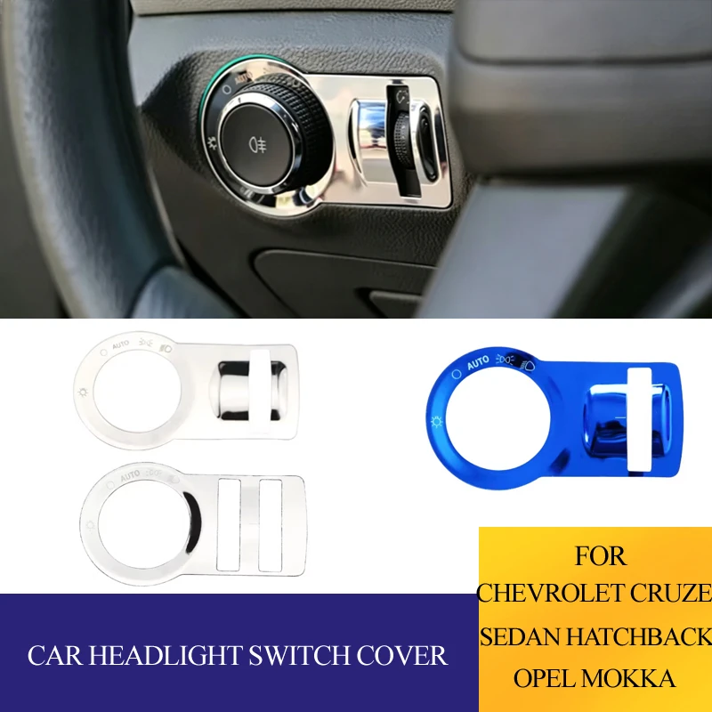 For Chevrolet Cruze 2009-2014 Malibu Trax for Opel Mokka ASTRA J Car Headlight Switch Cover Sticker Trim Accessories