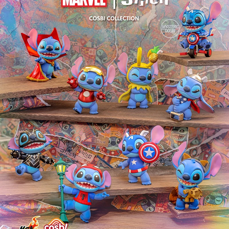 2025 New Disney Stitch Marvel Series Blind Box - Iron Man Spider-Man & Venom Mini PVC Figures Cute Collectible Toy Birthday Gift