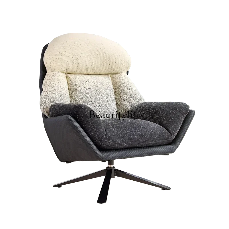 

*Sofa living room single chair Nordic cotton and linen rotating leisure chair minimalist single sofa