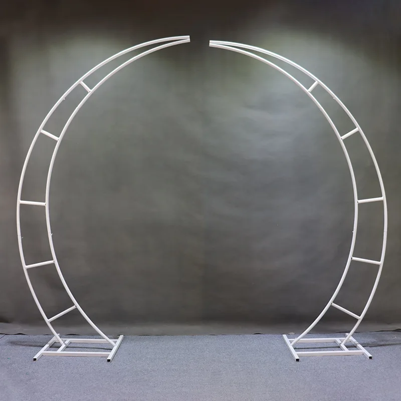 

Wedding props single-layer horn wrought iron arch shelf curved party outdoor wedding balloon flower arrangement decoration