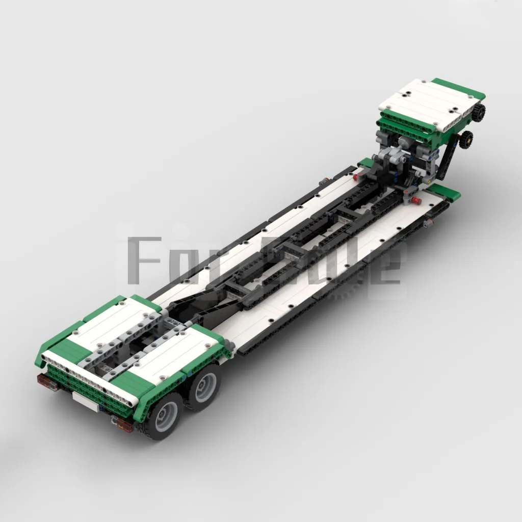 

MOC-40369 Detachable Gooseneck Style Low Loader Lowboy Flatbed Trailer for 42078 Anthem Building Block Model Spliced Toy