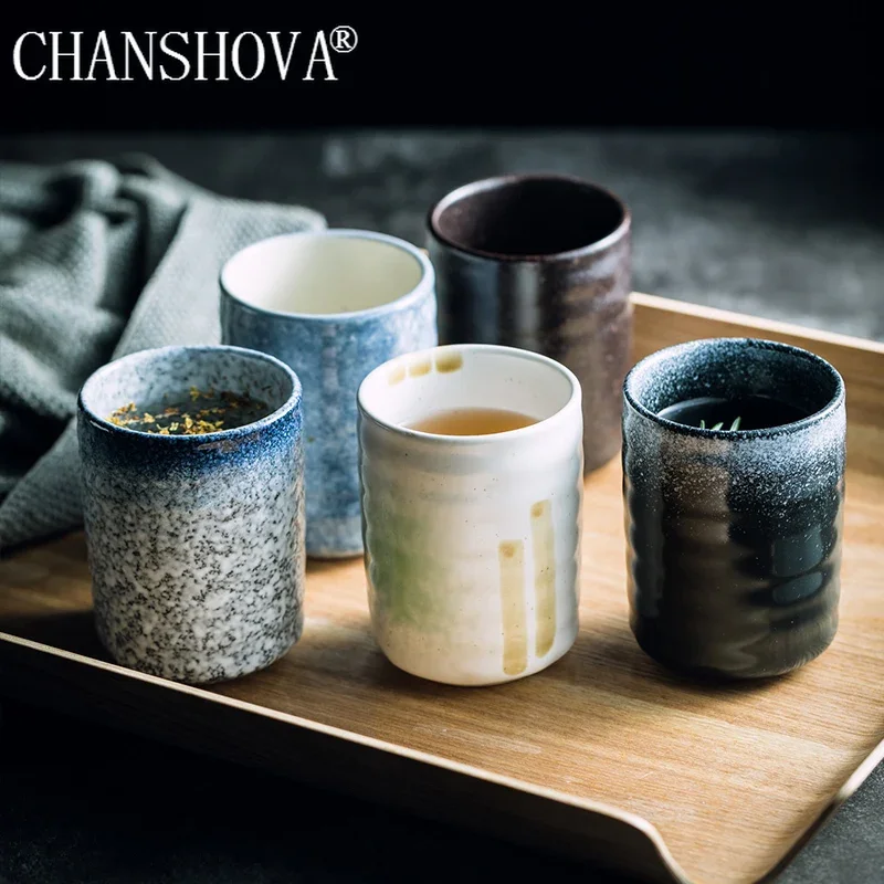 CHANSHOVA 280-300ml Hand Painted Retro Chinese Style Teacup Water cup Ceramic Teacup Coffee cup China porcelain Drinkware C064