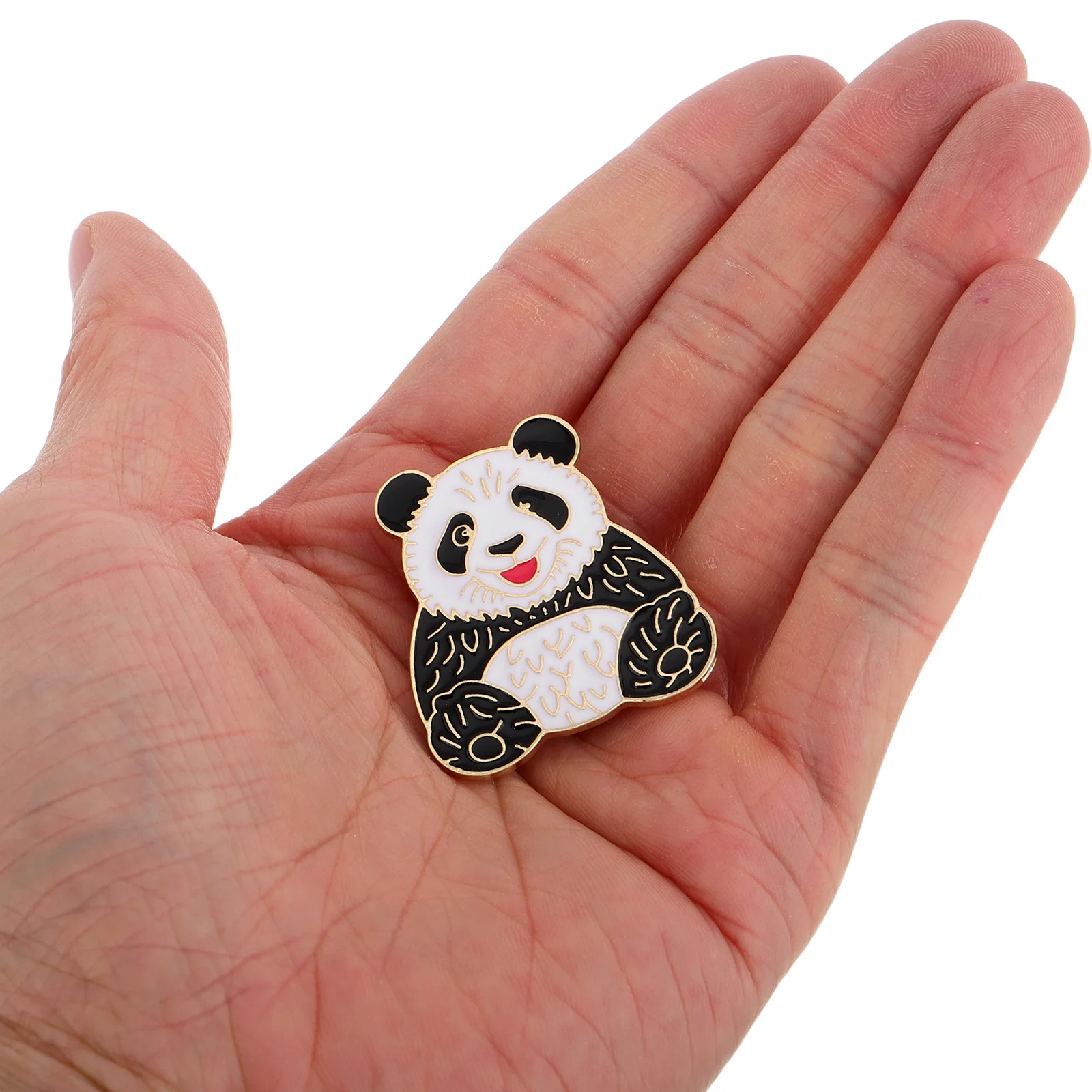 

Panda Brooch Pin Cute Enamel Pins Cartoon Metal Badges Lapel Clips Shirt Pins DIY Buttons Panda Shaped Accessories