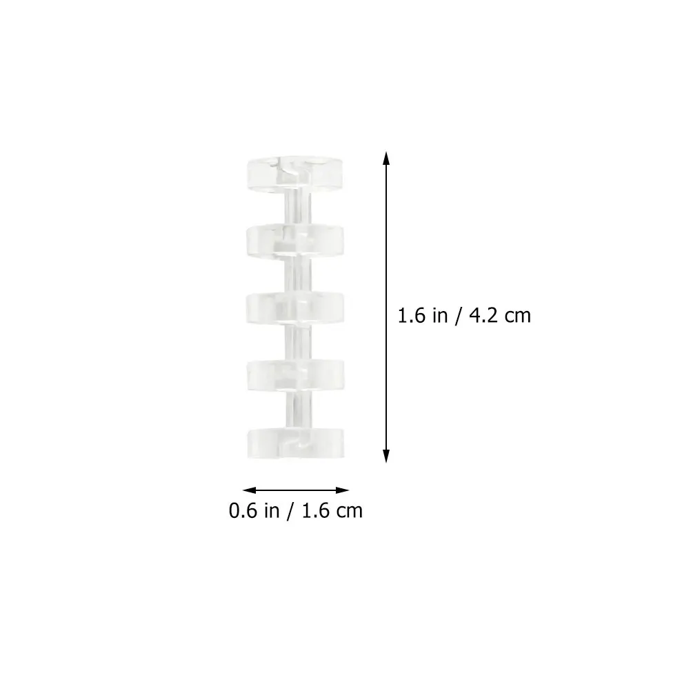 20 قطعة من مجلدات أوراق الشجر السائبة، مجزأة من البلاستيك، سطح أملس، مشبك ملف عملي للاستخدام اليومي #5