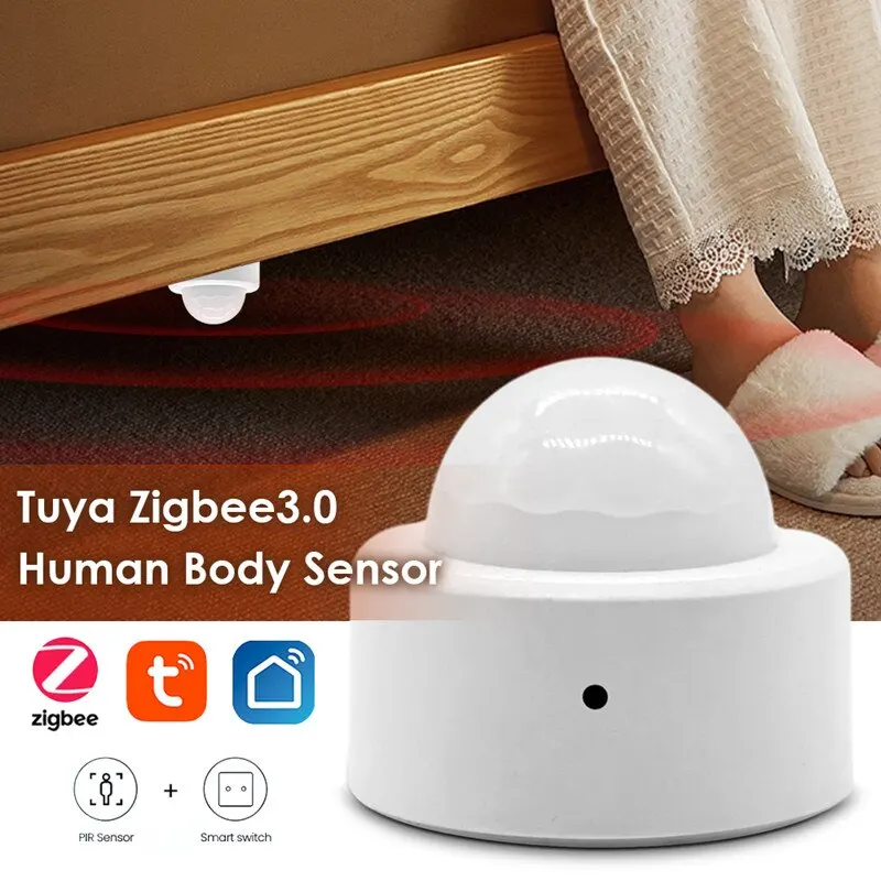 Tuya ZigBee Smart PIR Motion Sensor Human Body Infrared Detector Wireless Smart Home Security Smart Life Use With Zigbee Gateway