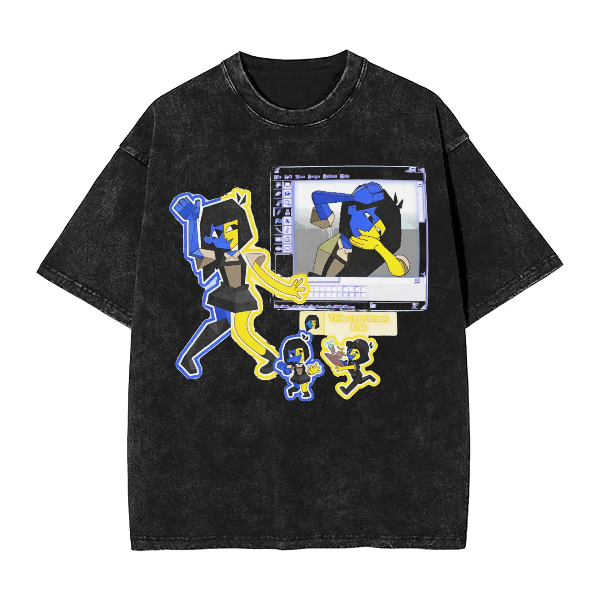 حلم شواء إينا تي شيرت محب تي شيرت قصير الأكمام Y2K مضحك بلايز الصيف القطن الجولة الرقبة المتضخم تيز