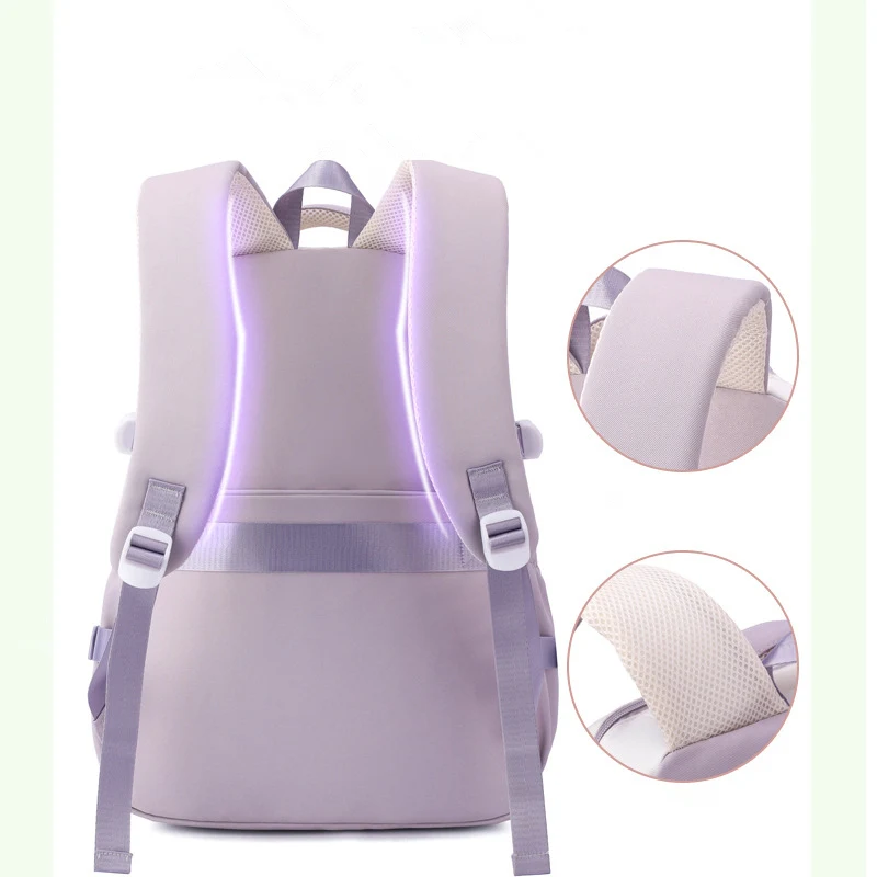 Student Japanese large-capacity backpack Girl simple and versatile schoolbags backpack Unisex polyester material school bags