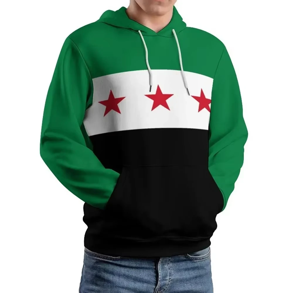 Unisex Autumn 3D Hoodie Syria Flag Men Women Polyester Harajuku Sweatshirt Pullover Hoodies Casual Dropshiping Custom CLOTHES