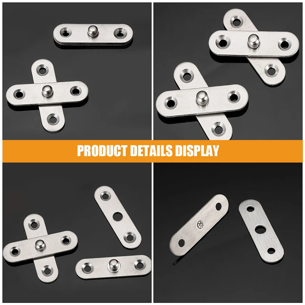 

24pcs Stainless Steel Hinges for Doors Windows Cabinets Furniture Detachable Invisible Pivot Heavy Duty HardwareBracket