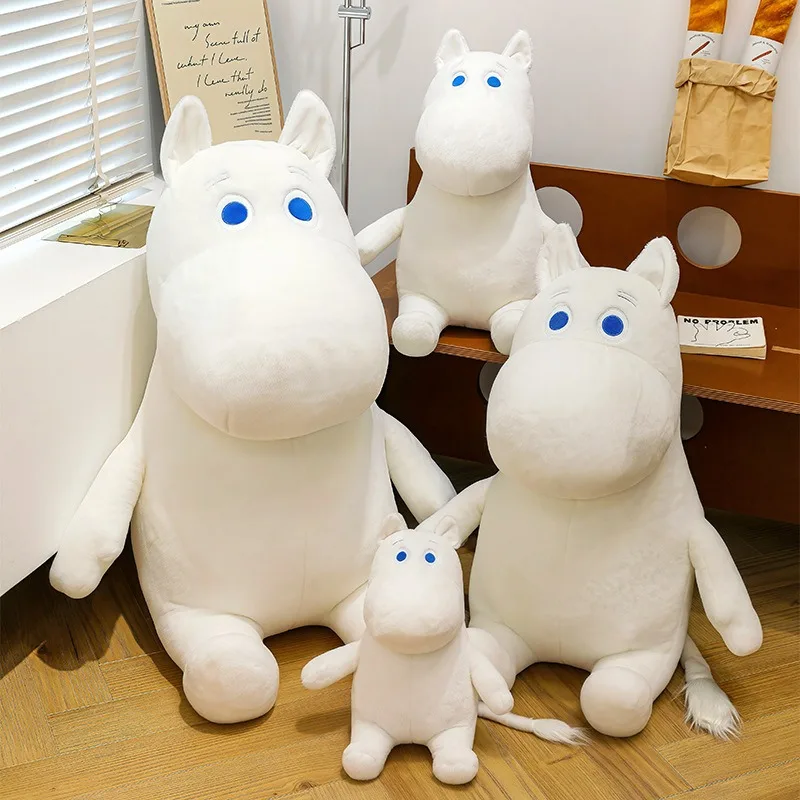 Moomini 35-50cm Popularna, urocza pluszowa zabawka z kreskówki, biały hipopotam, miękka poduszka, zabawki z postaciami z Valley, prezenty urodzinowe — 2