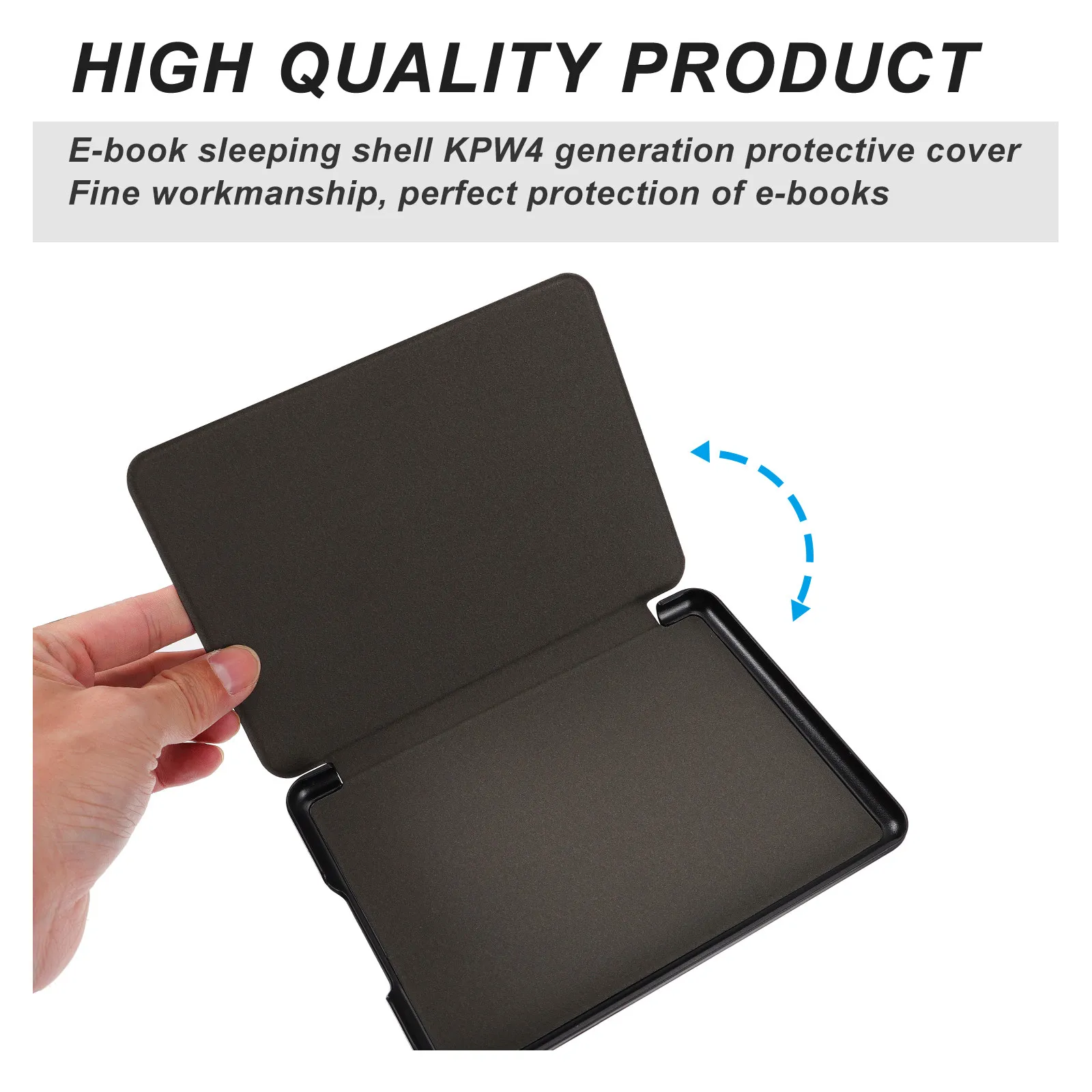 

1Pcs E Book Protective Case High End PU Microfiber Interior Lightweight Fit for Kindle Paperwhite4 Sleep Wake Function