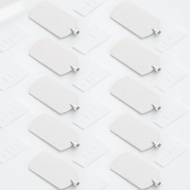 10pcs Military Style Tags Titanium Steel Blank Tags For Diy Engraving Pet Id Dog Tag Pendant Stamping Craft