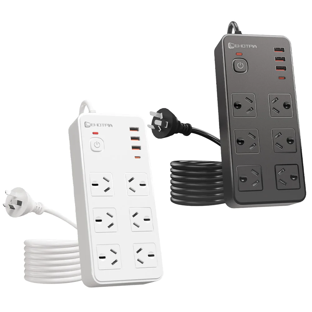Australia AU Plug AC Power Strip Multitap 1.8m Extension Cord Socket Network Filter With 3 USB Ports 1 Type-C Ports Charging