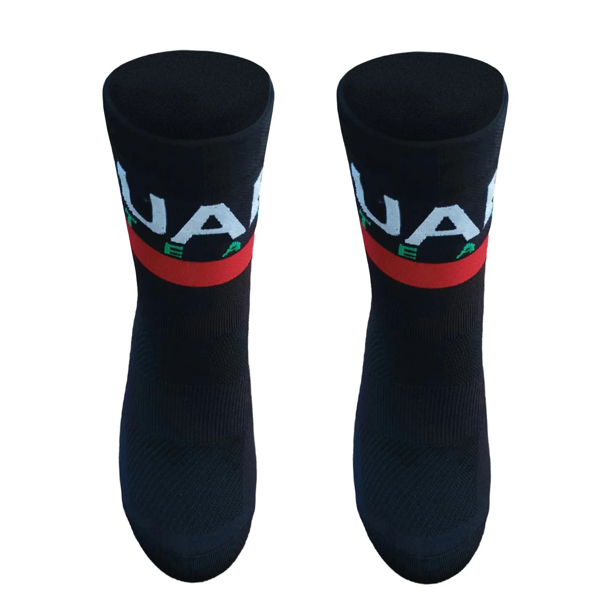 2 Pairs Back White UAE Team Socks Men Women Mid-calfFootball Socks Round Cup Anti Slip Running Soccer Socks Sporting