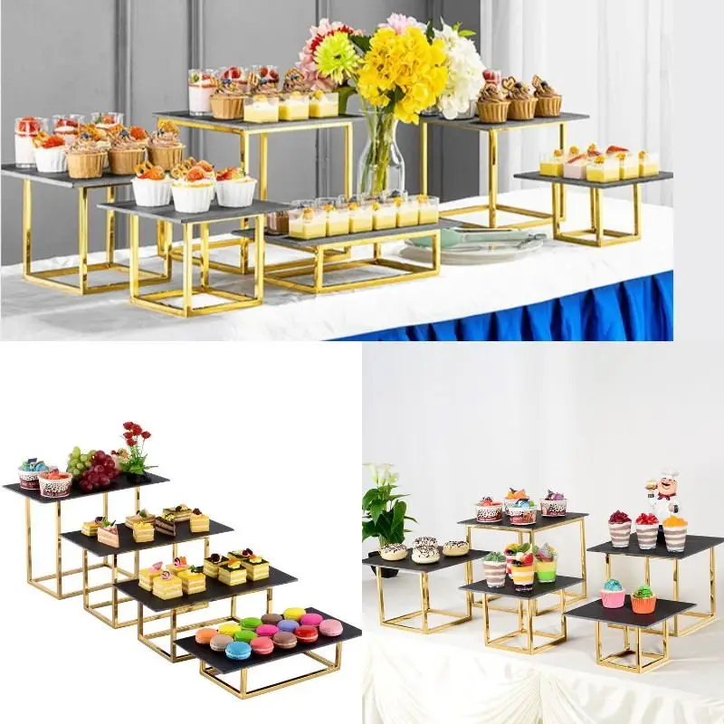 

18PCS Birthday Home Buffet Trays Banquet Tea Break Plates Rack Dessert Table Cake Holder Wedding Cupcake Snack Food Flower Stand