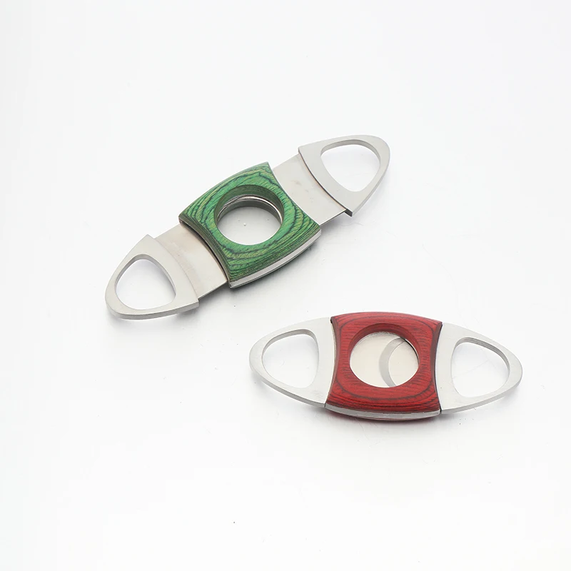 Wholesale Double Cut Round Head Scissors Sharp Blades Pocket Size Classic Comfortable Cigar Cutter