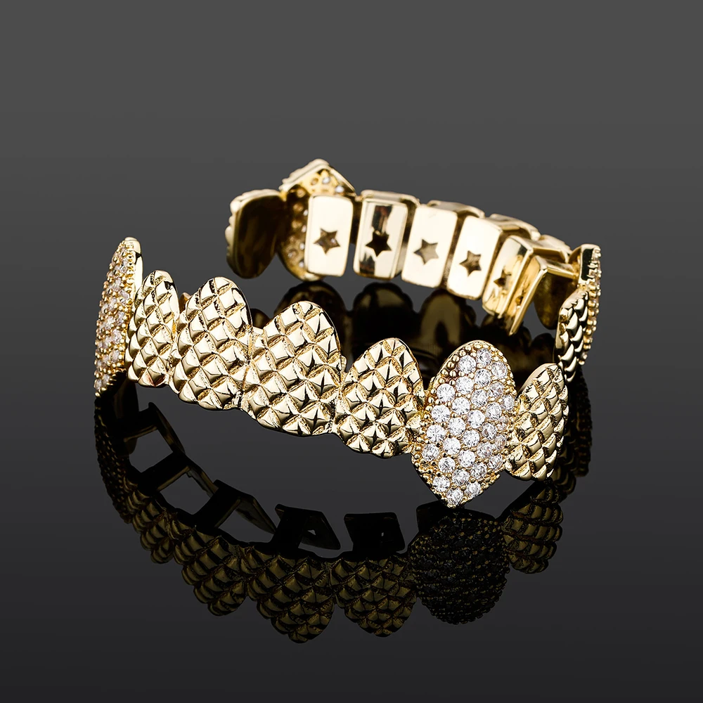 Shine Iced Out Grills Teeth Men Women With Zircion Single Hip Hop Tooth Grillz Caps Fashion Jewelry