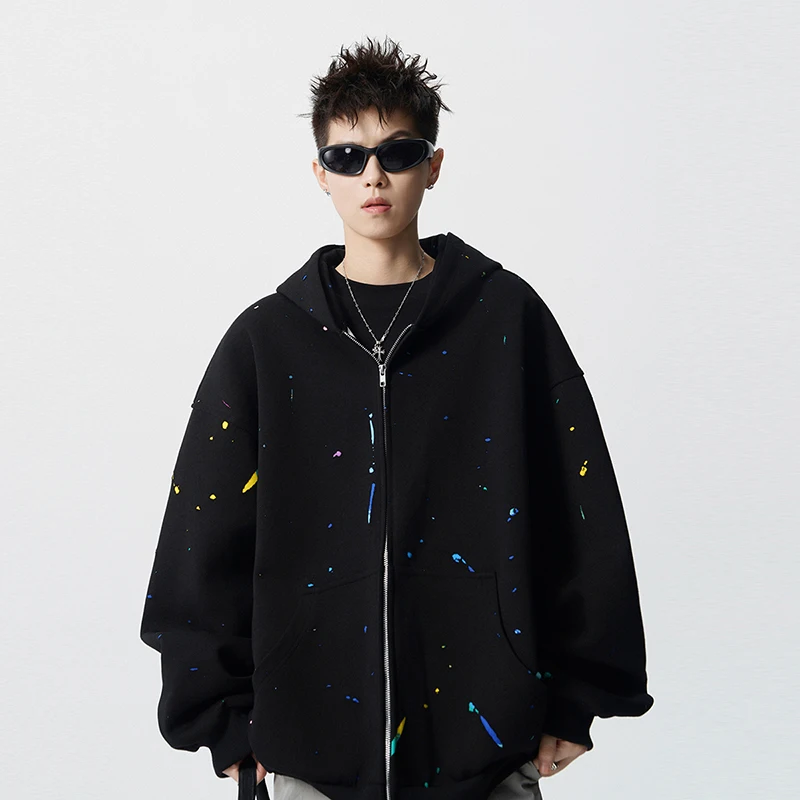 في الهواء الطلق سترة الصيد عادية رجالي مقنعين سترة هوديي رجالي اللون حجب الكتابة على الجدران تصميم سترة هوديي زوجين نمط معاطف