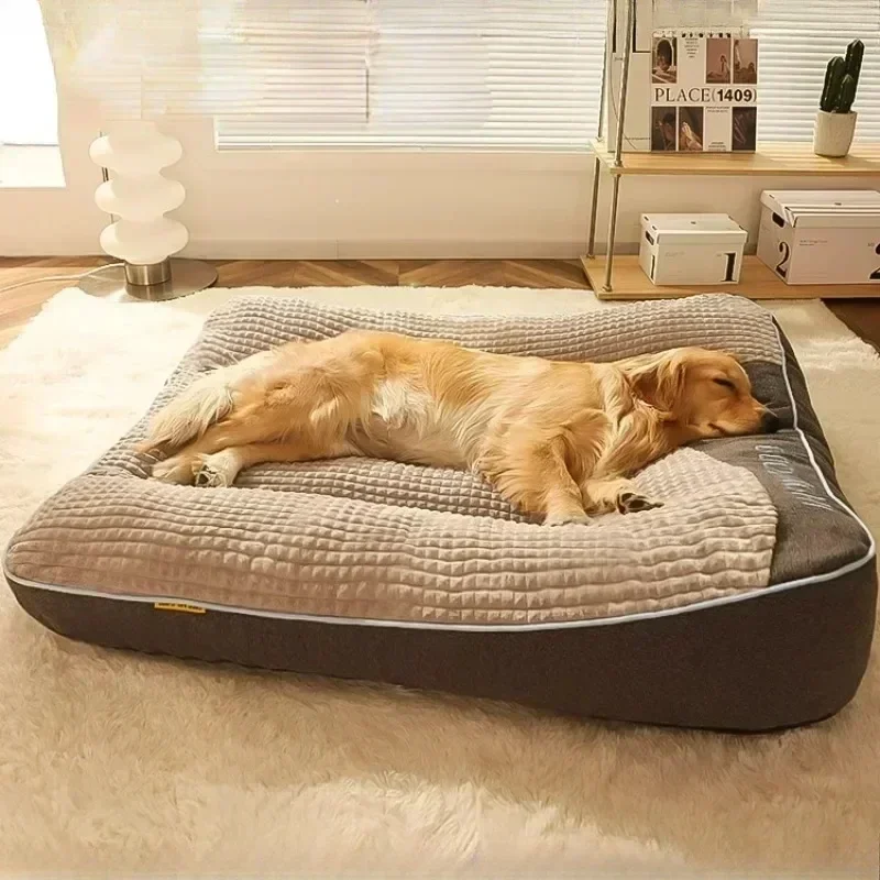 

Doghouse All-season Universal Medium and Large Dog Pet Sofa Golden Fur Bed Mat Pet House Winter Warm Sleeping Pad Accesorios