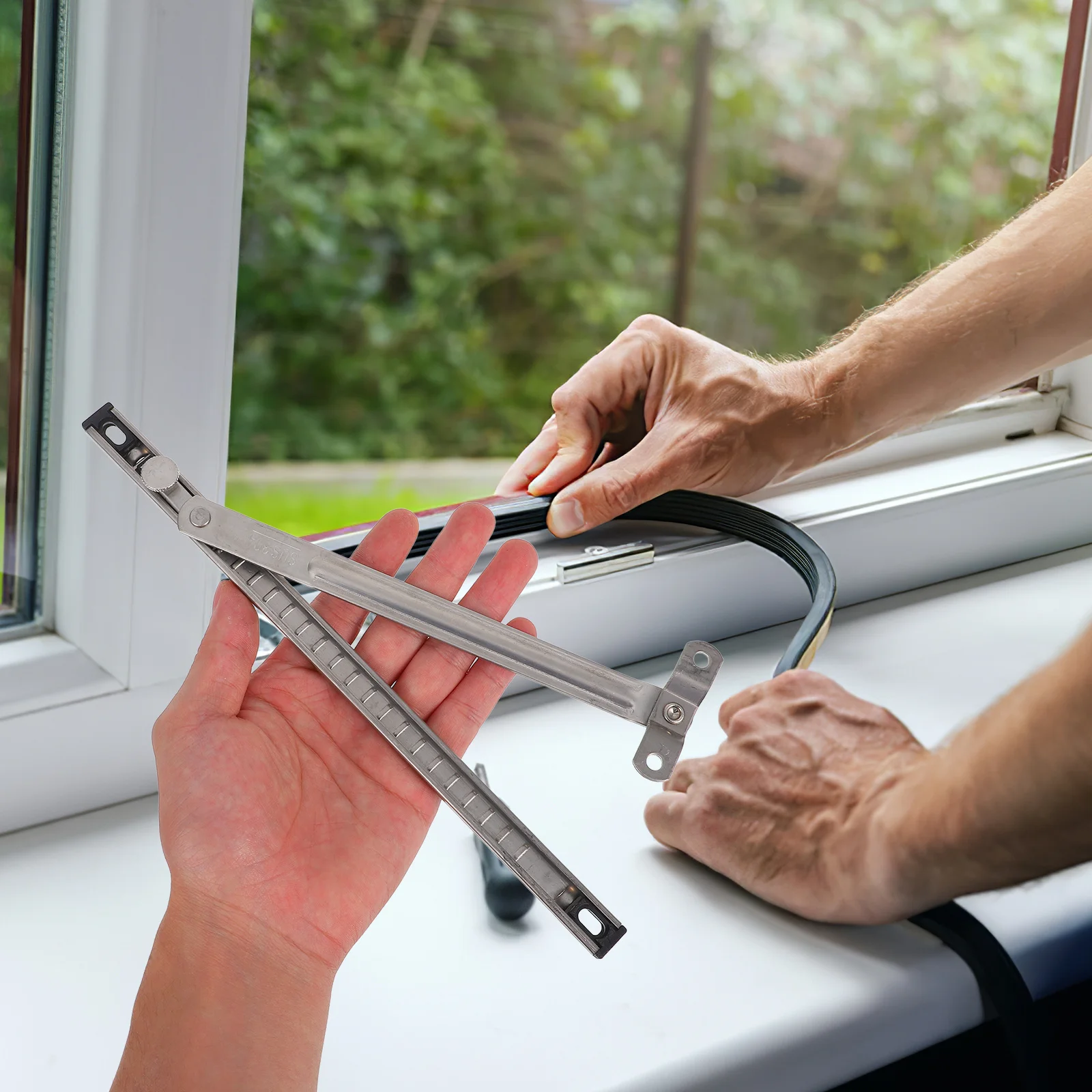 

Casement Window Limiting Hinge No-Drill Design Adjustable Opening Angle Safety Security Bar For Sliding Casement