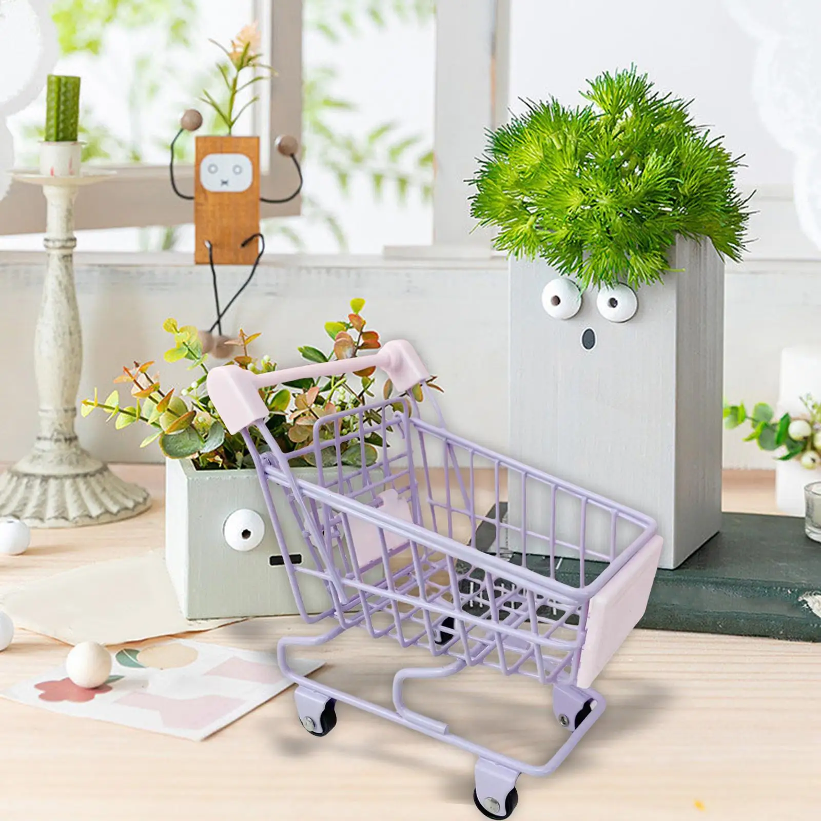 عربة يد صغيرة فاخرة من السوبر ماركت للفتيات والفتيان تطوير التعلم باللون الأرجواني