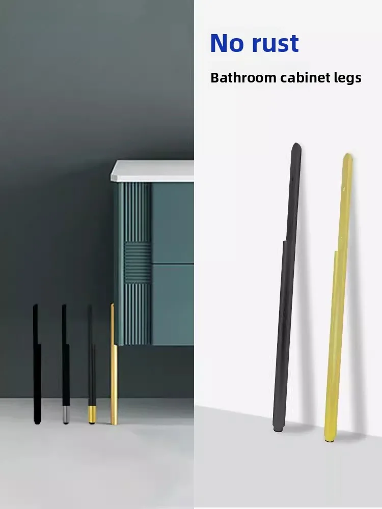 

4pcs Aluminum Alloy Bathroom Cabinet Legs Bathroom Cabinet Support Legs Stainless Steel Cabinet Legs Washbasin Metal Brackets