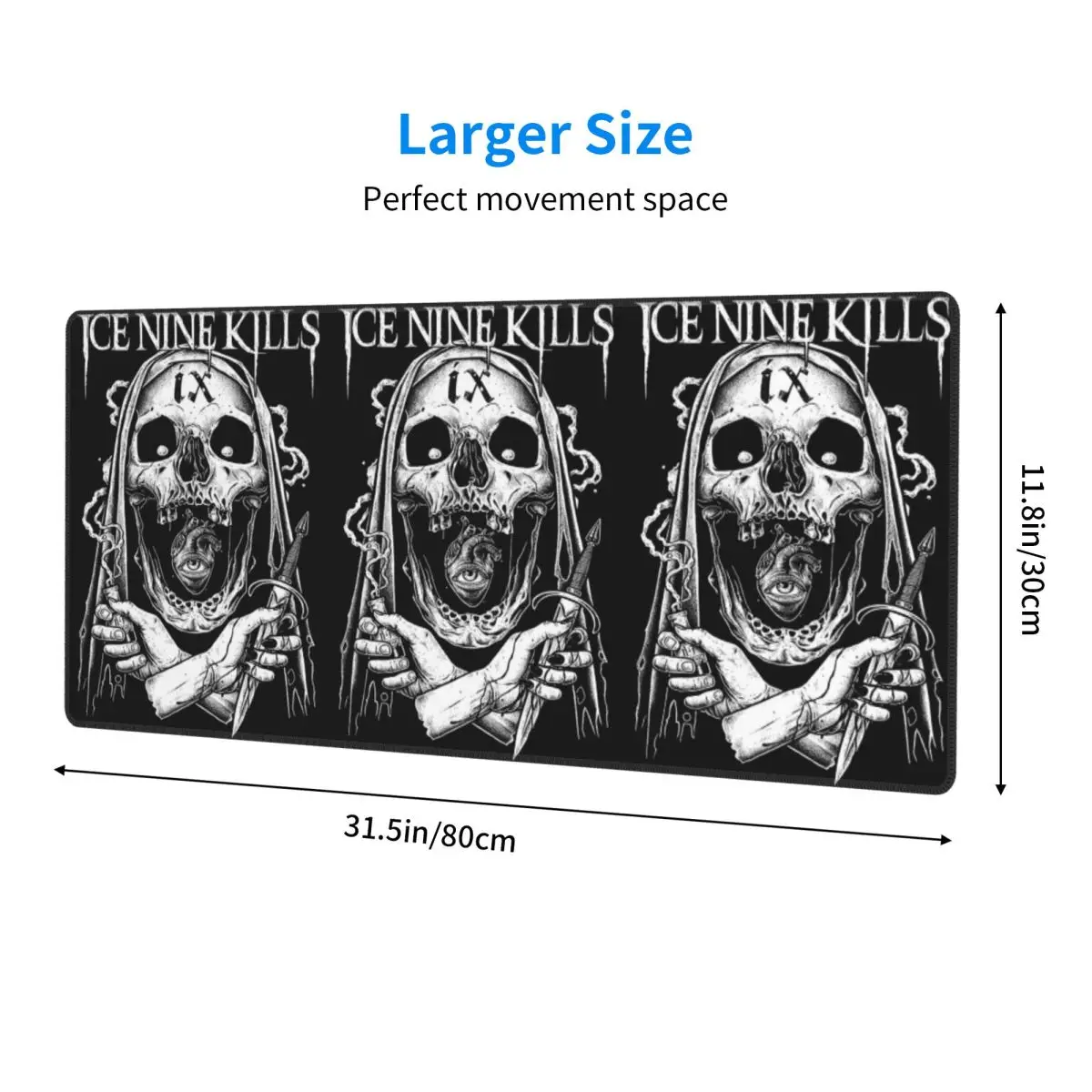 Michele Nolli Ice Nine Kills Large Mouse Pad Computer Keyboard Mouse Mat Gamer PC Laptop Desk Mat Office Accessories Table Mats