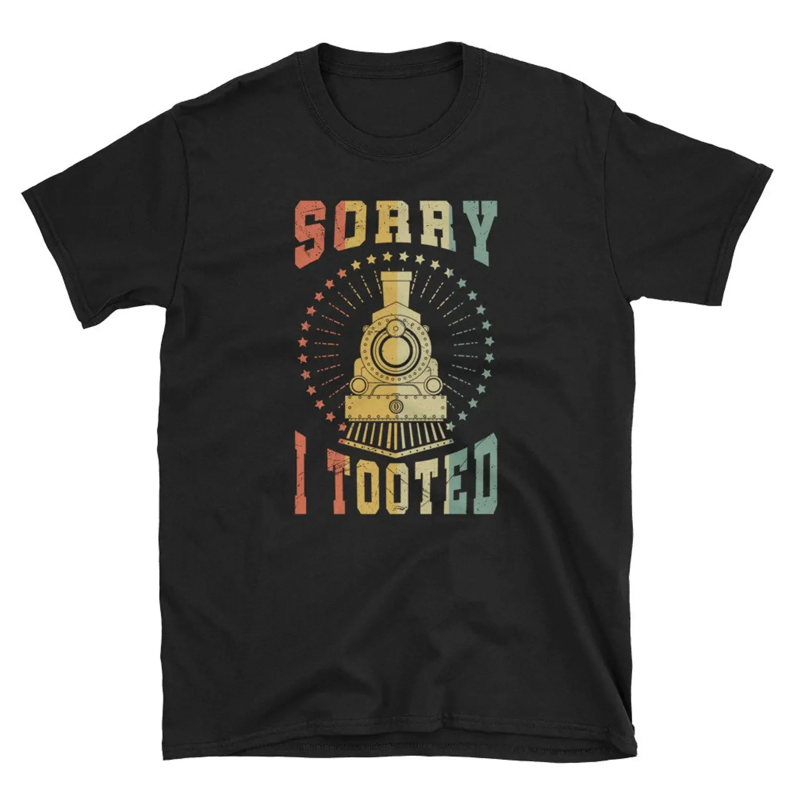 Train Conductor Pun Funny Apparel  T Shirt vintage Washed Casual Soft graphic streetwear Slightly Versatile Stretched Stylish
