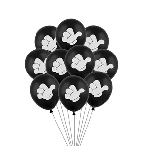 7PCSディズニーミニーフォイルバルーンセットミッキーマウスバルーンバースデーパーティーデコレーションベビーシャワーキッズおもちゃエアグローブスプレッド 8ベストセールスお誕生日おめでとうミニーマウス-3