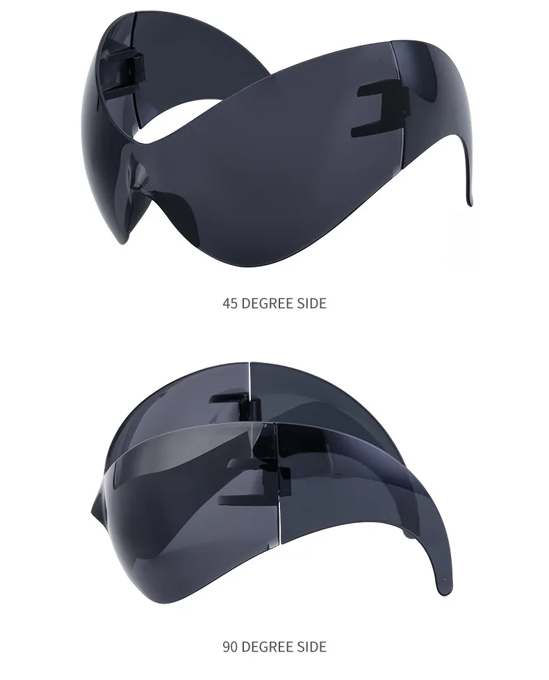 Y2k Sport Sonnenbrille Frauen Luxusmarke Trend Punk Sonnenbrille für Männer Retro 2000's Wrap Around Sonnenbrille futuristische Sonnenbrillen – Detail 18