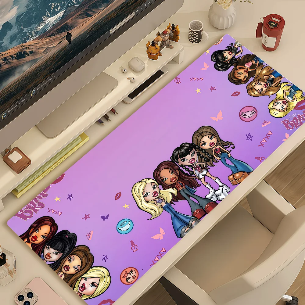 Mouse Fashion Pad Non-slip Lockedge Office Y2k Student Doll B-Bratz Gaming Thickened Large Writing Cushion MousePad