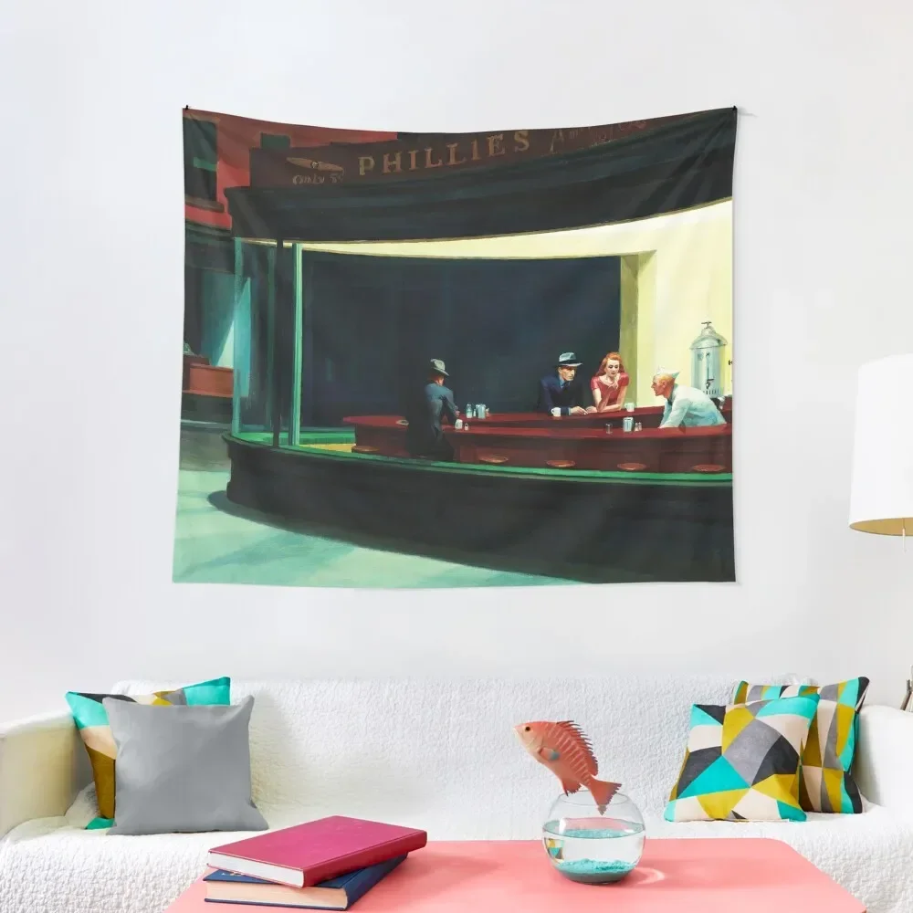 

Nighthawks by Edward Hopper Tapestry Wall Hanging Bathroom Decor Tapete For The Wall Tapestry