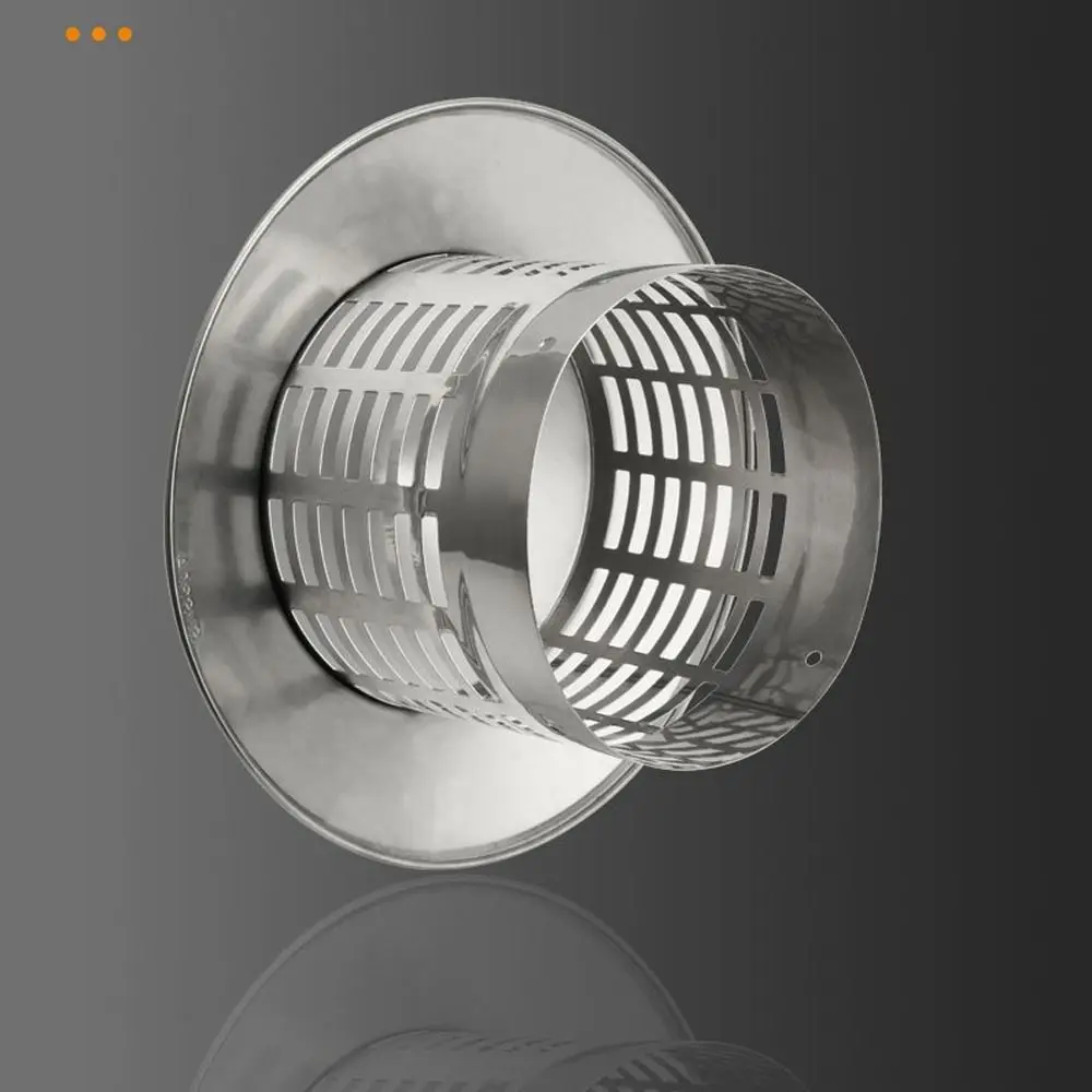 Useful 75-200mm Chimney Cap Exterior Wall Smoke Exhaust Hood Ventilated Rain Cap Stainles Steel Air Outlet Ventilation System