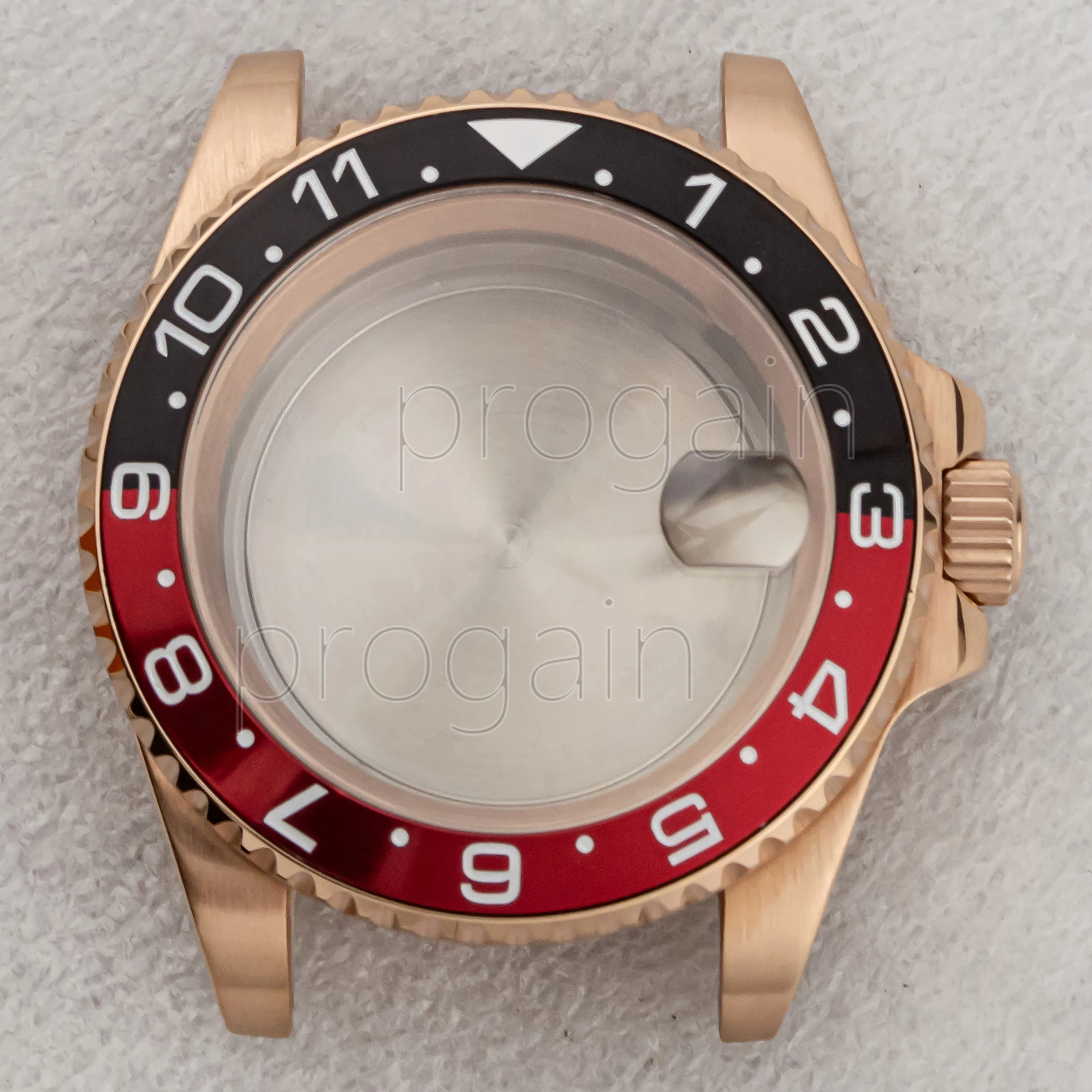 

NH35 Case Stainless Steel Rose Watchcase Sapphire Glass 5ATM Waterproof for SUB GMT NH35/NH36/NH38/4R Mechanical Movement