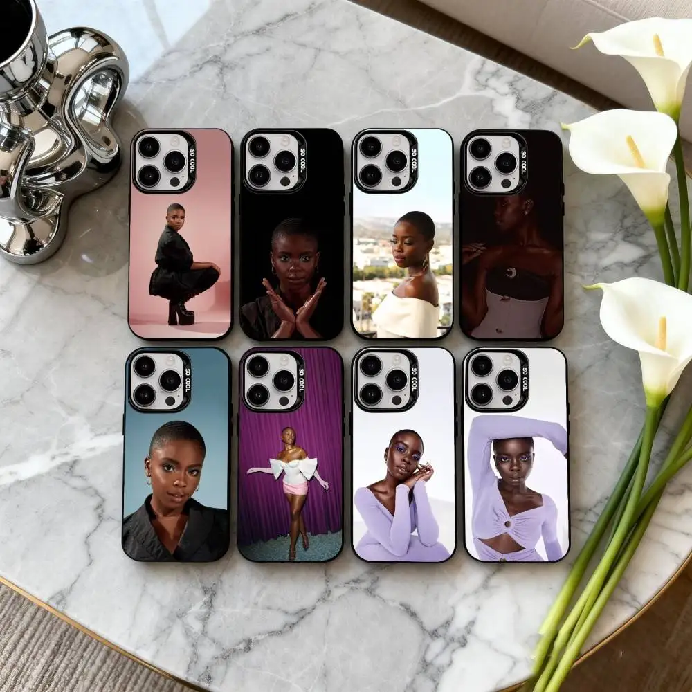 

Radiant J-Joy S-Sunday Actress Phone Case For iPhone17,16,15,14,13,12,11 Plus,Pro Max Candy Silver Plated Inside Cover