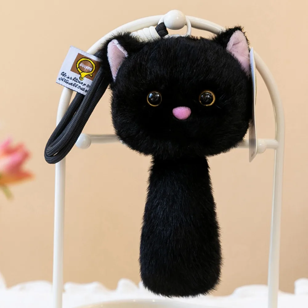 Nuevo Llavero de Gato con Cola Elástica, Colgante Suave y Adorable para Bolsos, Accesorio para Carteras