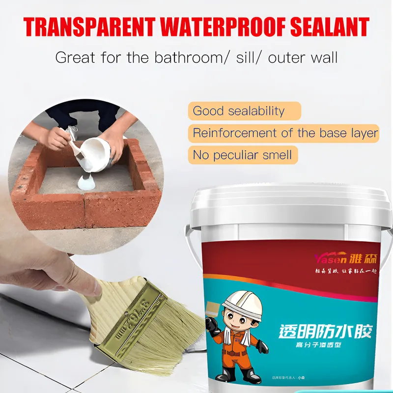 Transparent Waterproof Sealant Multi‑Functional Leak Proof Glue Heat Resistant Coating For Wall Roof Pipe Crack Repair Household