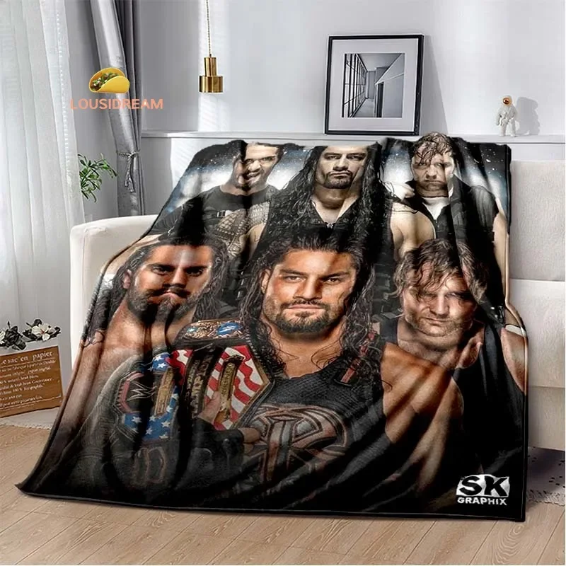 Wrestling Entertainment WWE Flannel Warm Blanket Retro Blanket Bed Bedroom Living Room Sofa Travel Picnic Blanket Birthday Gift