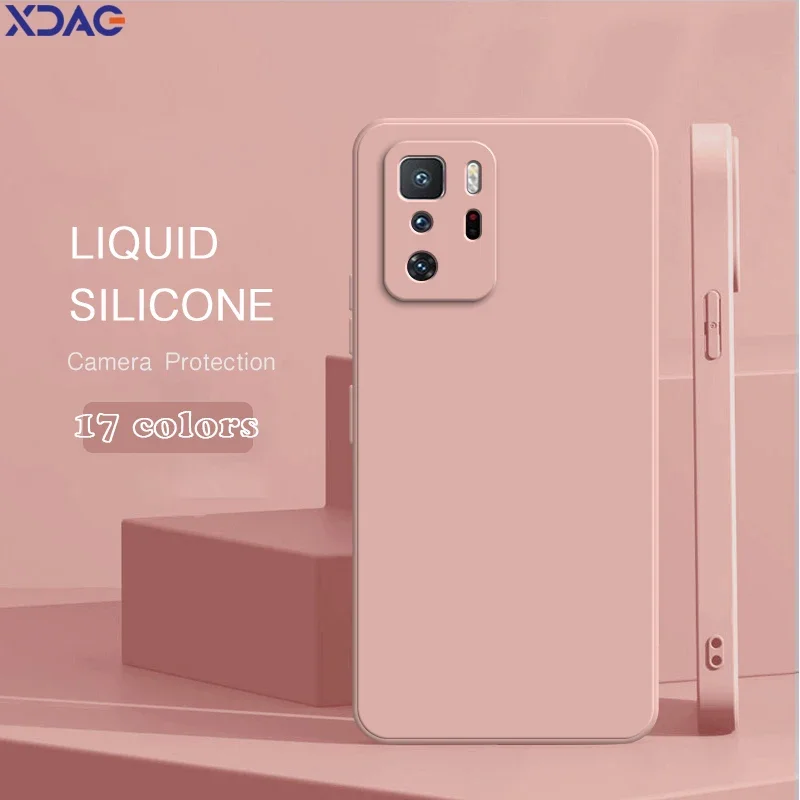 Luxury Basic Phone Case Cover for Xiaomi Redmi Note10 Note 10 Pro 10T 10S Lite 5G Global Internal Flocking Liquid Silicone Funda