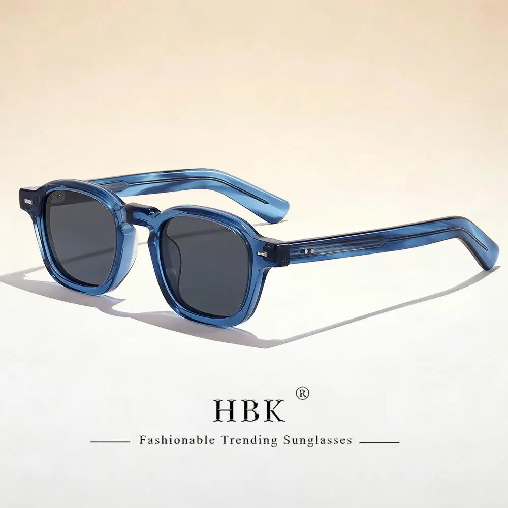 

Солнцезащитные очки HBK Vintage Polarized для мужчин и женщин, с маленькой оправой из высококачественного ацетата, для вечеринок, путешествий и активного отдыха