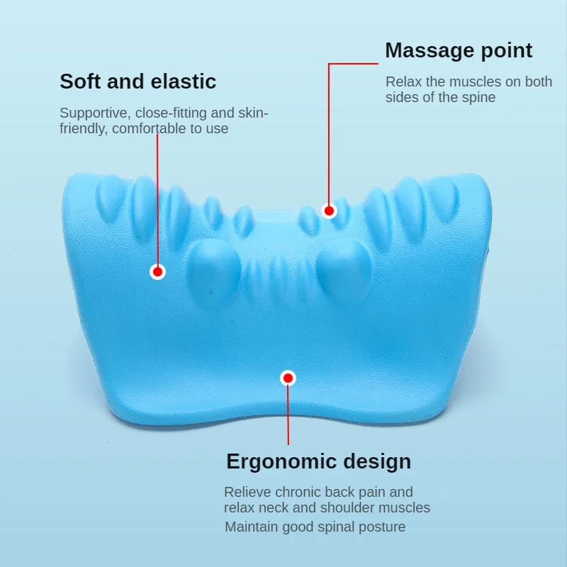 Almofada de massagem pescoço e ombro Dispositivo de tração cervical para relaxamento muscular Alinhamento da coluna cervical Maca quiroprática Novo