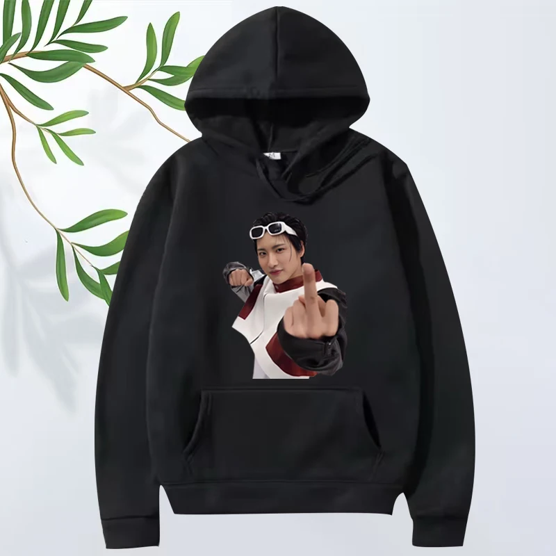 

Seonghwa Flipping Off Meme Classic ateez hoodie men women fashion Long sleeve streetwear print Graphic oversized hoodie unisex