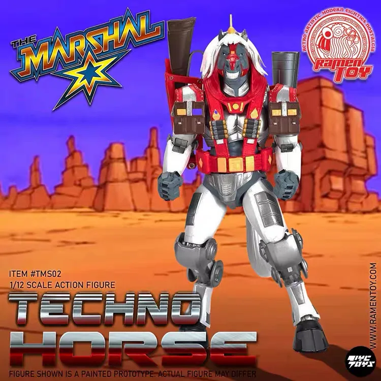 【In Stock】RAMEN TMS02 TOY Bresta Sheriff Techno Horse 1/12 Action Figure view 2