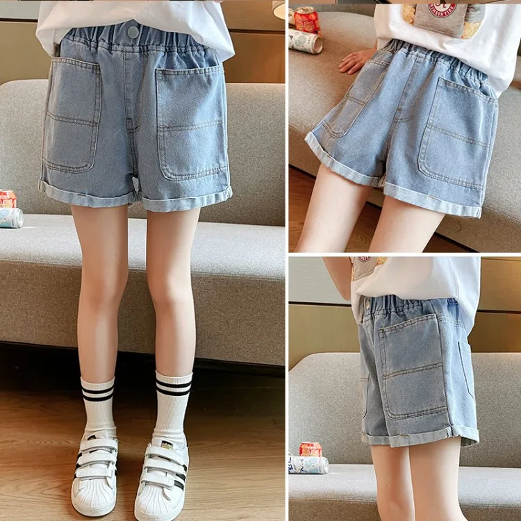 

Girls' and Infants' Denim Shorts in Summer with A Mid Western Style and Thin Design Children's Summer Clothing Hot Pants Trend