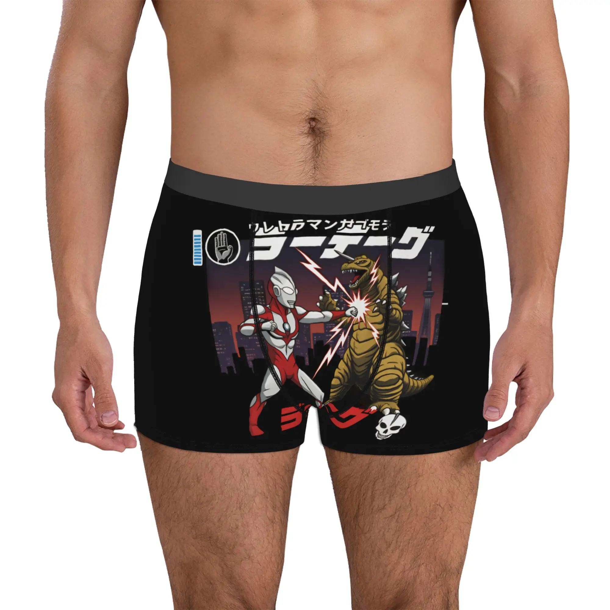 

Ultraman Gomora Comics Boxer Shorts For Homme 3D Print Cartoon Anime Underwear Panties Briefs Breathable Underpants