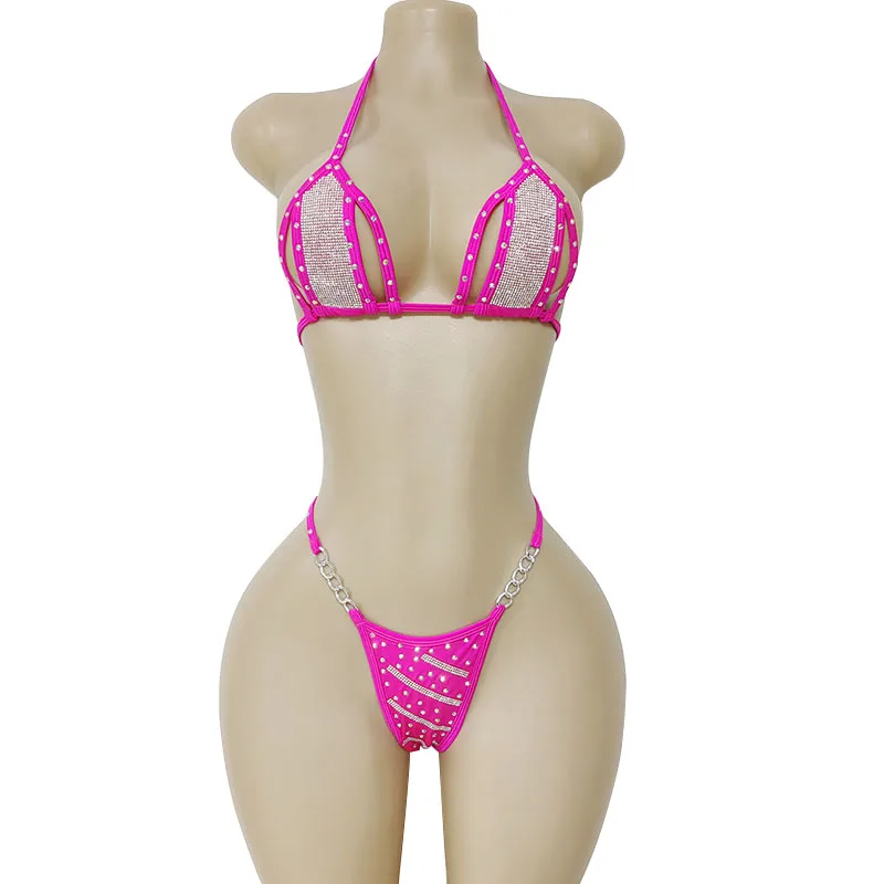 

Hope & Win на заказ, нейлоновая серебряная цепочка, женский топ бикини, экзотическая танцевальная одежда, наряды для стриптиза, стринги со стразами для сексуальных женщин, бальных танцев